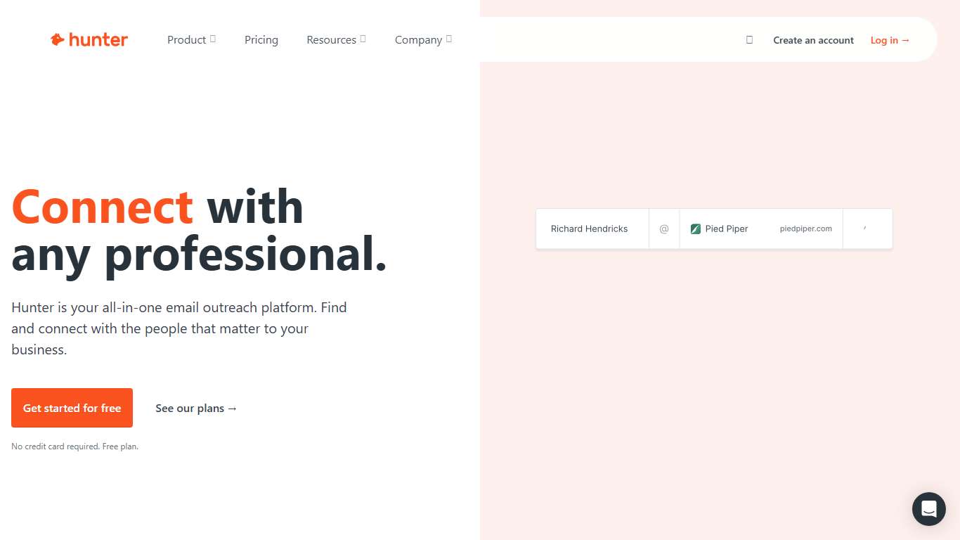 Find email addresses and send cold emails • Hunter
