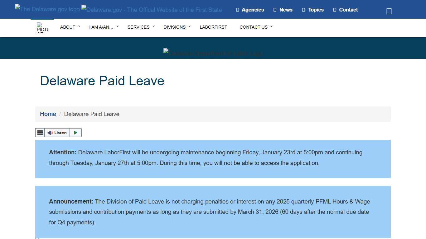 Delaware Paid Leave - Delaware Department of Labor